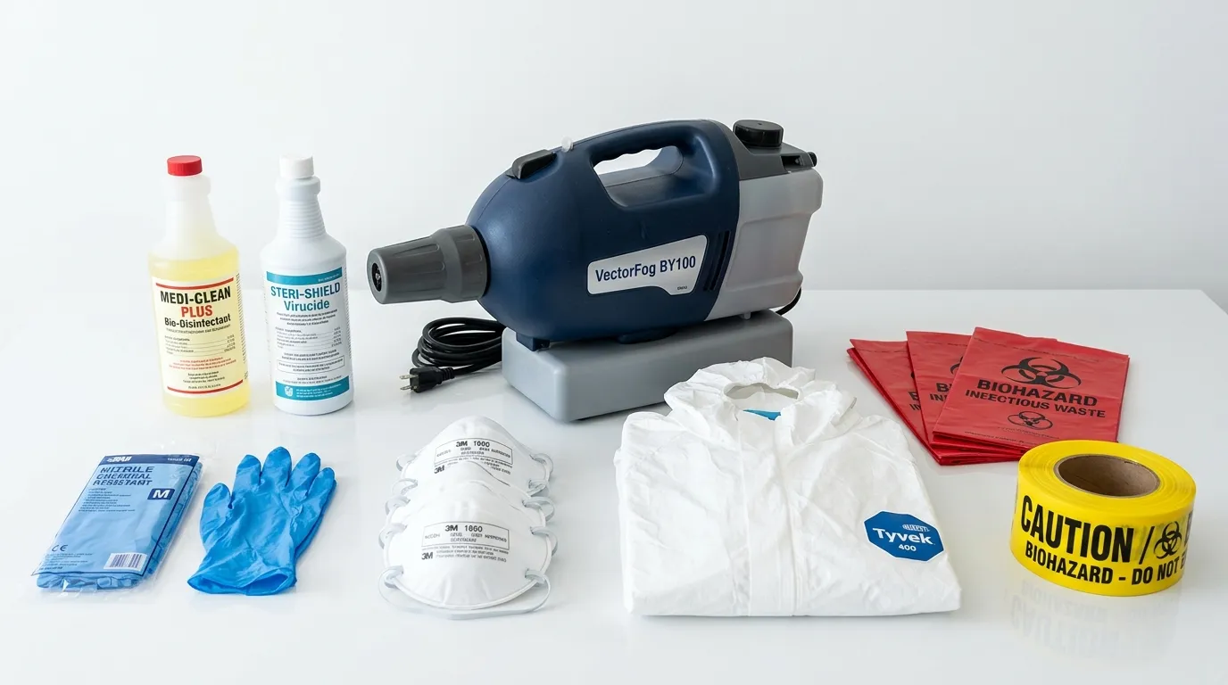 Professional biohazard remediation crew working in Milton Village