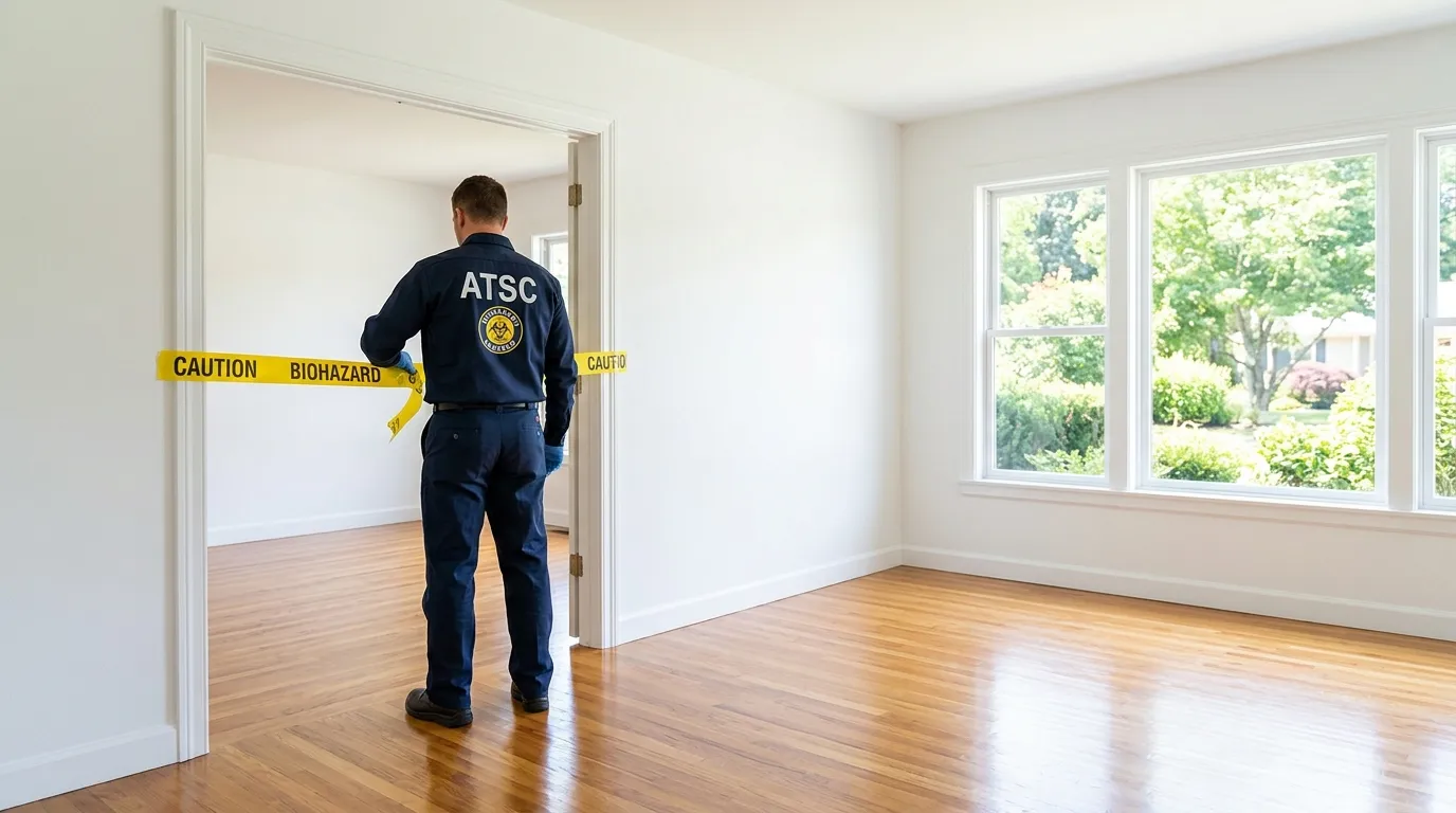 Certified biohazard cleanup crew performing Decomposition Cleanup in Milton Village